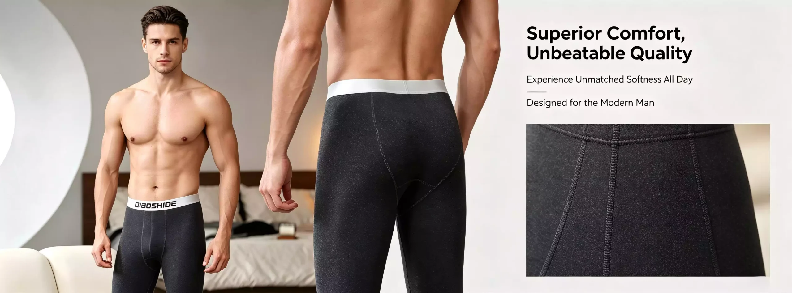 Comprehensive product overview of dark grey compression leggings, highlighting superior comfort, fit, and stitching details.